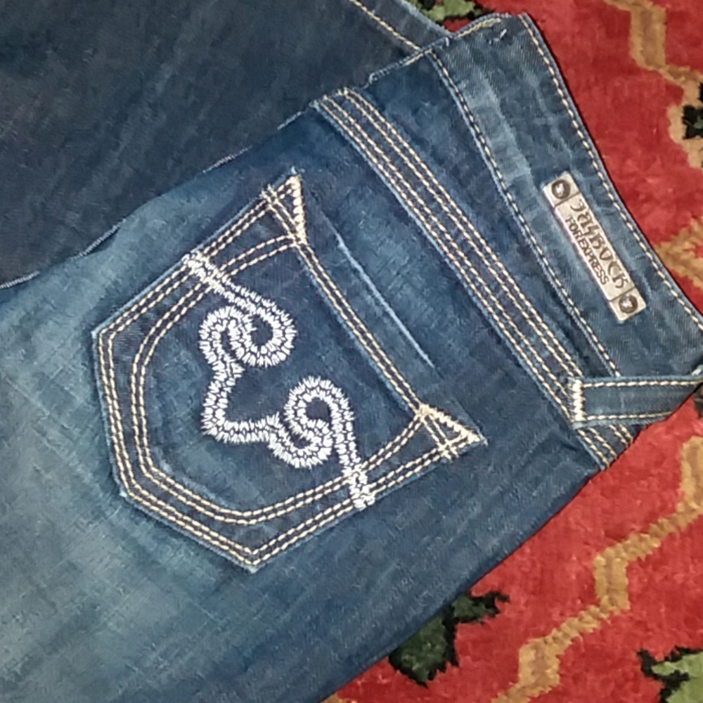 🎈ReRock for Express barely boot Jeans